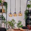 Koyoto Suspension, Boule lumineuse, Suspension Écru, Noir, 3 lumières