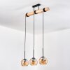Koyoto Suspension, Boule lumineuse, Suspension Écru, Noir, 3 lumières