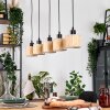 Bongal Suspension, Suspension Écru, Noir, 5 lumières
