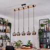 Koyoto Suspension, Boule lumineuse, Suspension Écru, Noir, 5 lumières