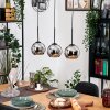 Koyoto Suspension, Boule lumineuse, Suspension Écru, Noir, 3 lumières