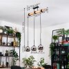 Koyoto Suspension, Boule lumineuse, Suspension Écru, Noir, 3 lumières