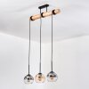 Koyoto Suspension, Boule lumineuse, Suspension Écru, Noir, 3 lumières