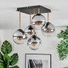 Gastor Plafonnier, Boule lumineuse Or, Noir, 5 lumières
