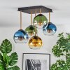 Koyoto Plafonnier, Boule lumineuse Or, Noir, 5 lumières