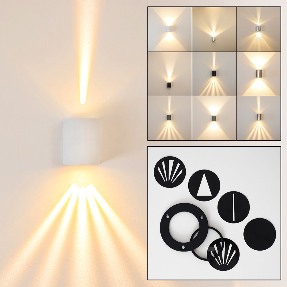 Applique murale d'extérieur Mora LED Blanc, 2 lumières main product photo