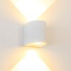 Applique murale d'extérieur Mora LED Blanc, 2 lumières