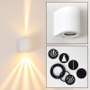 Applique murale d'extérieur Mora LED Blanc, 2 lumières