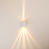 Applique murale d'extérieur Mora LED Blanc, 2 lumières