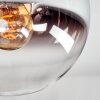 Gastor Plafonnier, Boule lumineuse Chrome, Clair, Fumé, 3 lumières