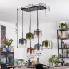 Lauden Suspension, Suspension Bleu, Vert, Clair, Cuivré, Fumé, 6 lumières