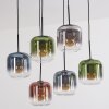 Lauden Suspension, Suspension Bleu, Vert, Clair, Cuivré, Fumé, 6 lumières