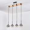 Koyoto Suspension, Boule lumineuse, Suspension Écru, Noir, 4 lumières
