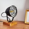 Lampe de table Malix Bois clair, Noir, 1 lumière