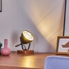 Lampe de table Malix Bois clair, Noir, 1 lumière