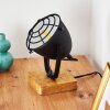 Lampe de table Malix Bois clair, Noir, 1 lumière