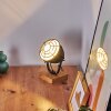 Lampe de table Malix Bois clair, Noir, 1 lumière