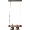 Suspension Brilliant Plow Bois foncé, Noir, 2 lumières