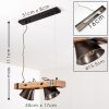 Suspension Oksbol Bois foncé, Noir, 2 lumières