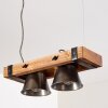 Suspension Oksbol Bois foncé, Noir, 2 lumières