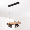 Suspension Oksbol Bois foncé, Noir, 2 lumières