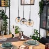 Koyoto Suspension, Boule lumineuse, Suspension Écru, Noir, 3 lumières