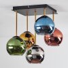 Koyoto Plafonnier, Boule lumineuse Or, Noir, 5 lumières