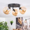 Gastor Plafonnier, Boule lumineuse 25 cm Ambre, 3 lumières