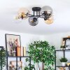 Gastor Plafonnier, Boule lumineuse 62 cm Ambre, Clair, Fumé, 6 lumières