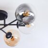 Gastor Plafonnier, Boule lumineuse 62 cm Ambre, Clair, Fumé, 6 lumières