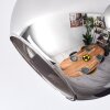 Koyoto Plafonnier, Boule lumineuse Chrome, Fumé, 3 lumières