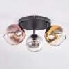 Koyoto Plafonnier, Boule lumineuse Or, Clair, Cuivré, Fumé, 3 lumières