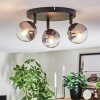 Chehalis Plafonnier, Boule lumineuse Clair, Fumé, 3 lumières