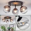 Chehalis Plafonnier, Boule lumineuse Clair, Fumé, 3 lumières