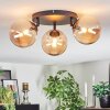 Chehalis Plafonnier, Boule lumineuse Ambre, 3 lumières