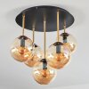 Gastor Plafonnier, Boule lumineuse Laiton, Noir, 5 lumières