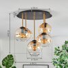 Koyoto Plafonnier, Boule lumineuse Laiton, Noir, 5 lumières