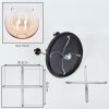 Koyoto Plafonnier, Boule lumineuse Laiton, Noir, 5 lumières