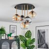 Koyoto Plafonnier, Boule lumineuse Laiton, Noir, 5 lumières