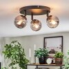 Chehalis Plafonnier, Boule lumineuse Fumé, 3 lumières