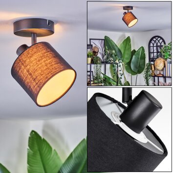 Bassagoda Plafonnier, Spot de plafond Noir, 1 lumière Bassagoda Plafonnier, Spot de plafond Noir, 1 lumière