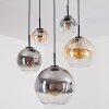 Koyoto Suspension, Boule lumineuse, Suspension Ambre, Clair, Fumé, 5 lumières