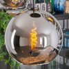 Koyoto Suspension, Boule lumineuse, Suspension Chrome, Fumé, 5 lumières