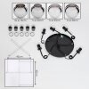 Koyoto Suspension, Boule lumineuse, Suspension Chrome, Fumé, 5 lumières