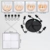 Koyoto Suspension, Boule lumineuse, Suspension Ambre, Clair, 5 lumières