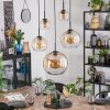 Koyoto Suspension, Boule lumineuse, Suspension Ambre, Clair, 5 lumières