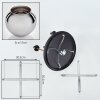 Koyoto Plafonnier, Boule lumineuse 45 cm Laiton, Noir, 5 lumières