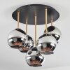 Koyoto Plafonnier, Boule lumineuse 45 cm Laiton, Noir, 5 lumières