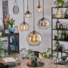 Koyoto Suspension, Boule lumineuse, Suspension Ambre, Clair, Fumé, 5 lumières