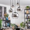 Koyoto Suspension, Boule lumineuse, Suspension Chrome, Clair, Fumé, 5 lumières
